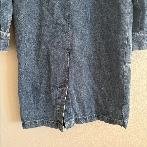 Stylish Blue Denim Longline Dress - Picture 3 of 3